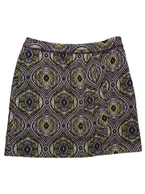 EP Pro Golf Skort Size 8 Paisley Print Side Zip Athletic Tennis Skirt Shorts